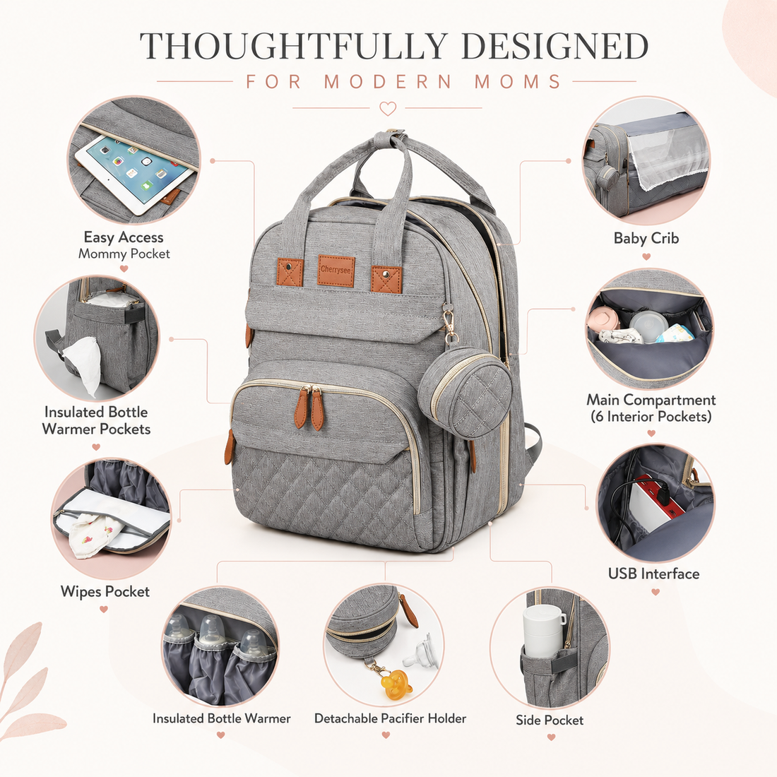 NestPack™ 3-in-1 Diaper Backpack & Changing Station