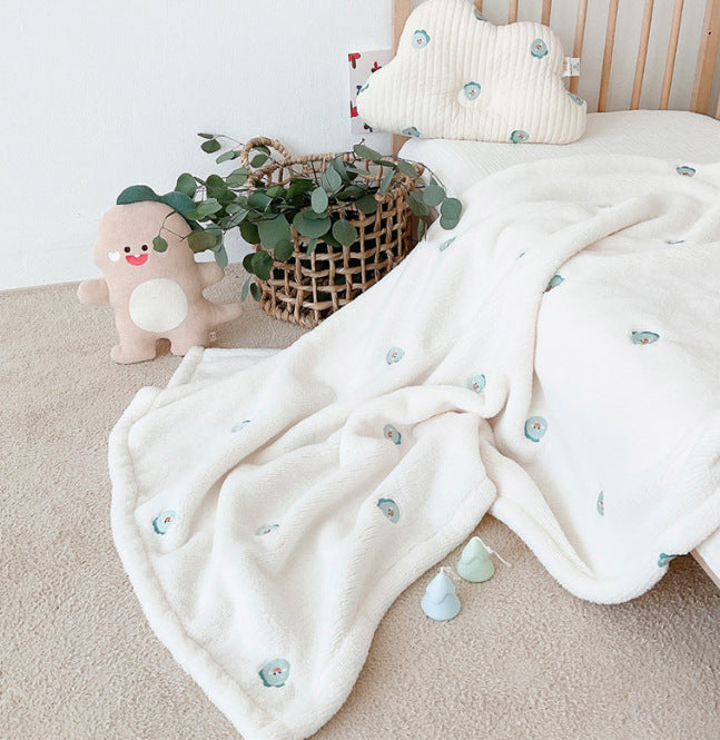 Korean Plush Baby Blanket for Autumn and Winter