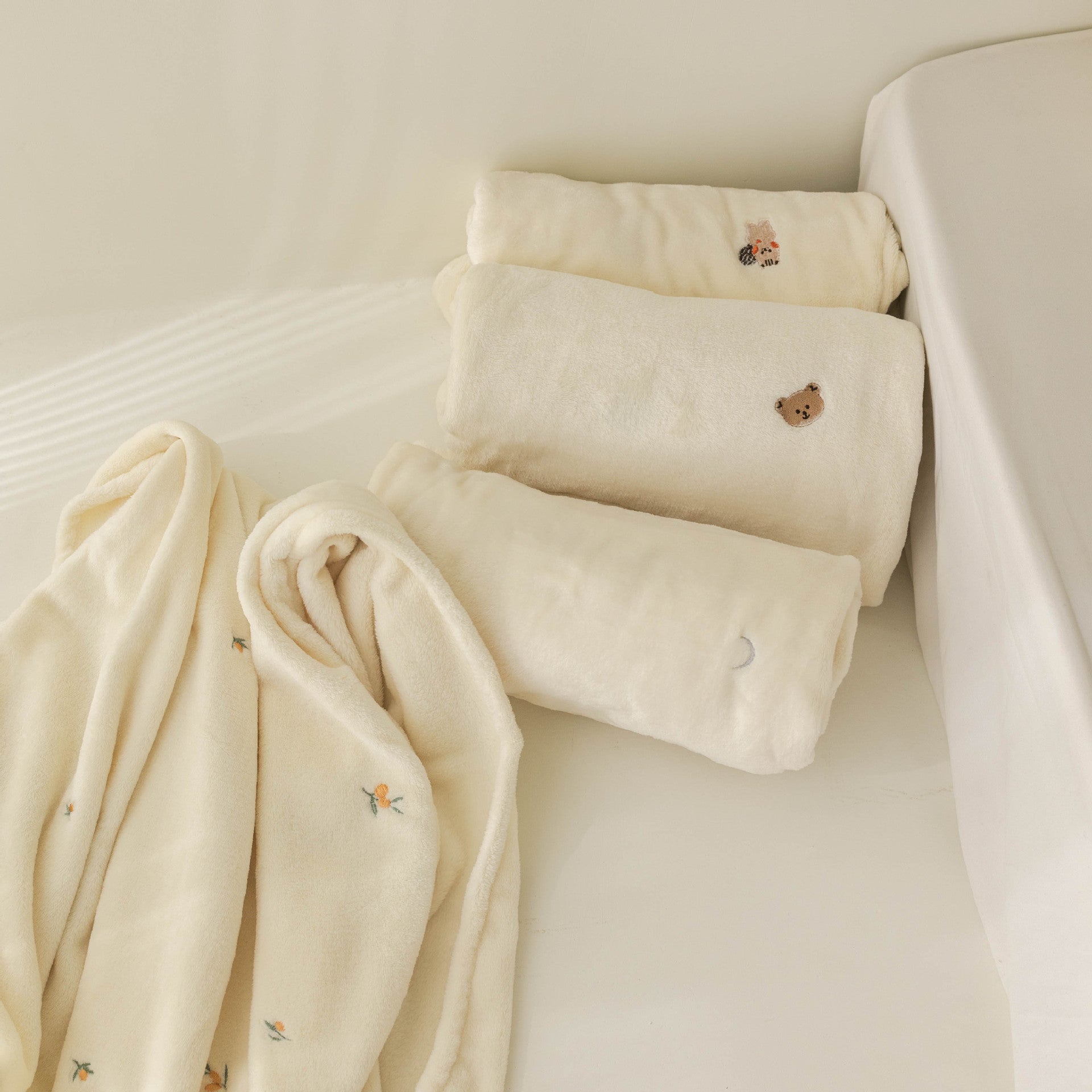 Korean Plush Baby Blanket for Autumn and Winter