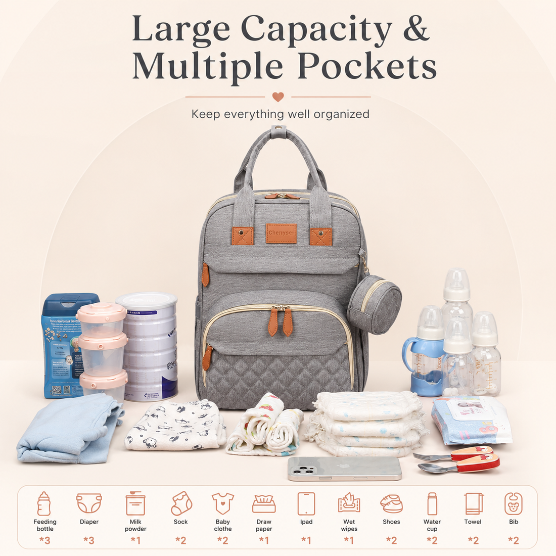 NestPack™ 3-in-1 Diaper Backpack & Changing Station