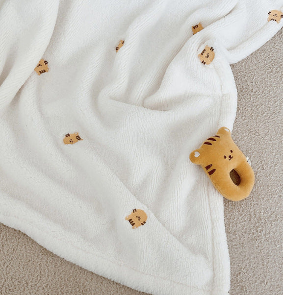Korean Plush Baby Blanket for Autumn and Winter