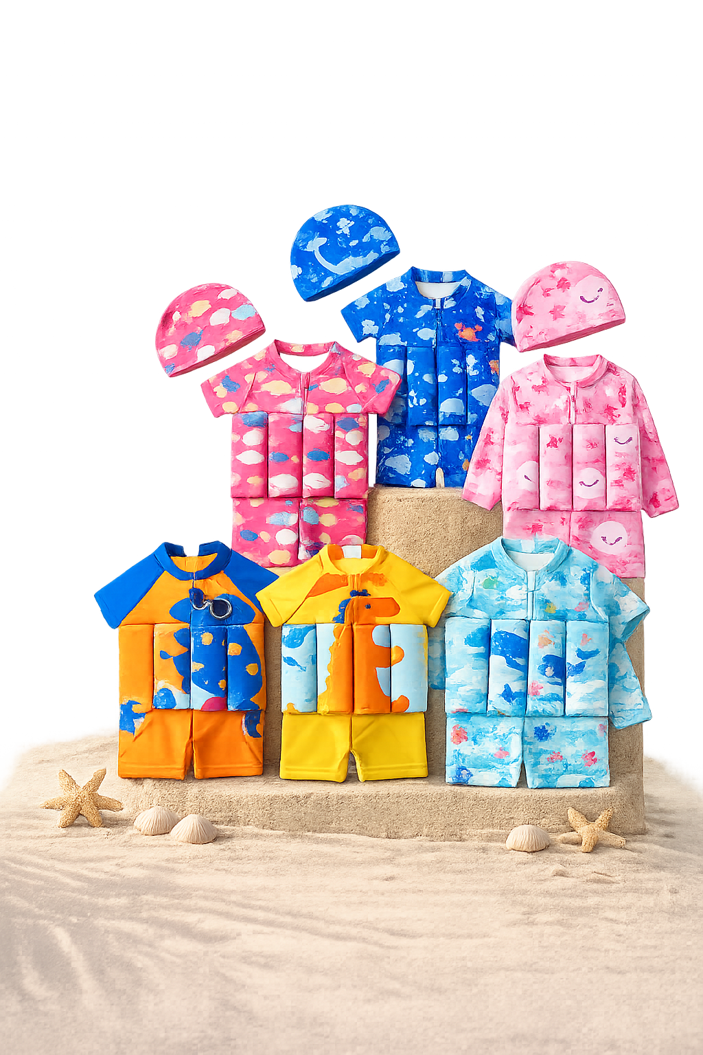 Colorful kids float swimwear collection