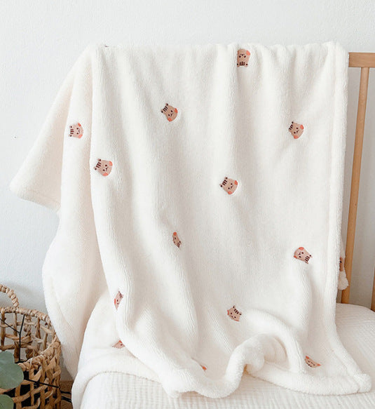 Korean Plush Baby Blanket for Autumn and Winter